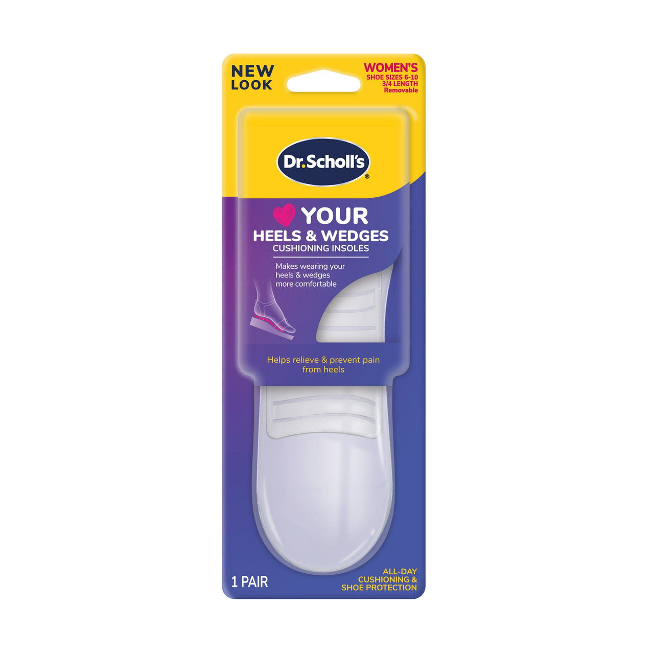 Dr. Scholls Stylish Step High Heel Relief Insoles For Women, Size 6-10, 1 Pair